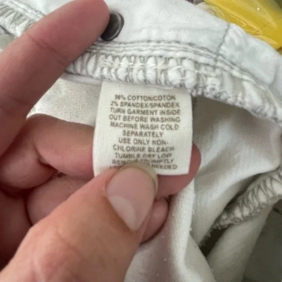 Free People Women's Off White Stretch Skinny Mid Rise Corduroy Pants Size W 30 - Picture 8 of 9